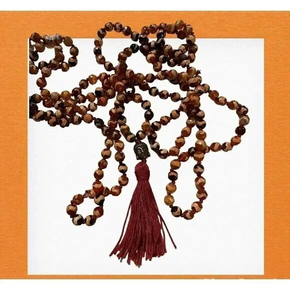 Mala Prayer Beaded Necklace  - Picture 1 of 7